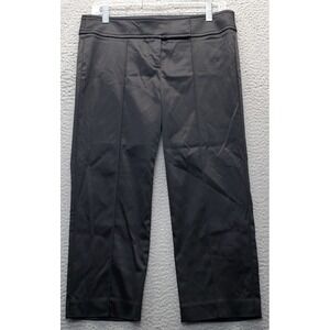 Bebe‎ Capri Pants Women's 8 Black Cropped Regular Fit Pockets Flat Front